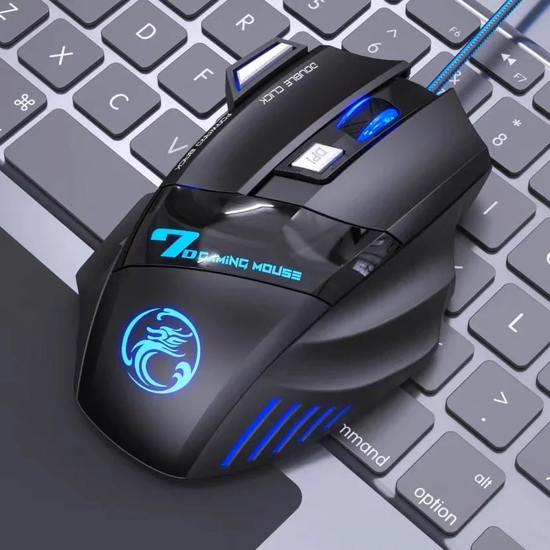 Mouse Gamer LED 7 Botões 2400DPI